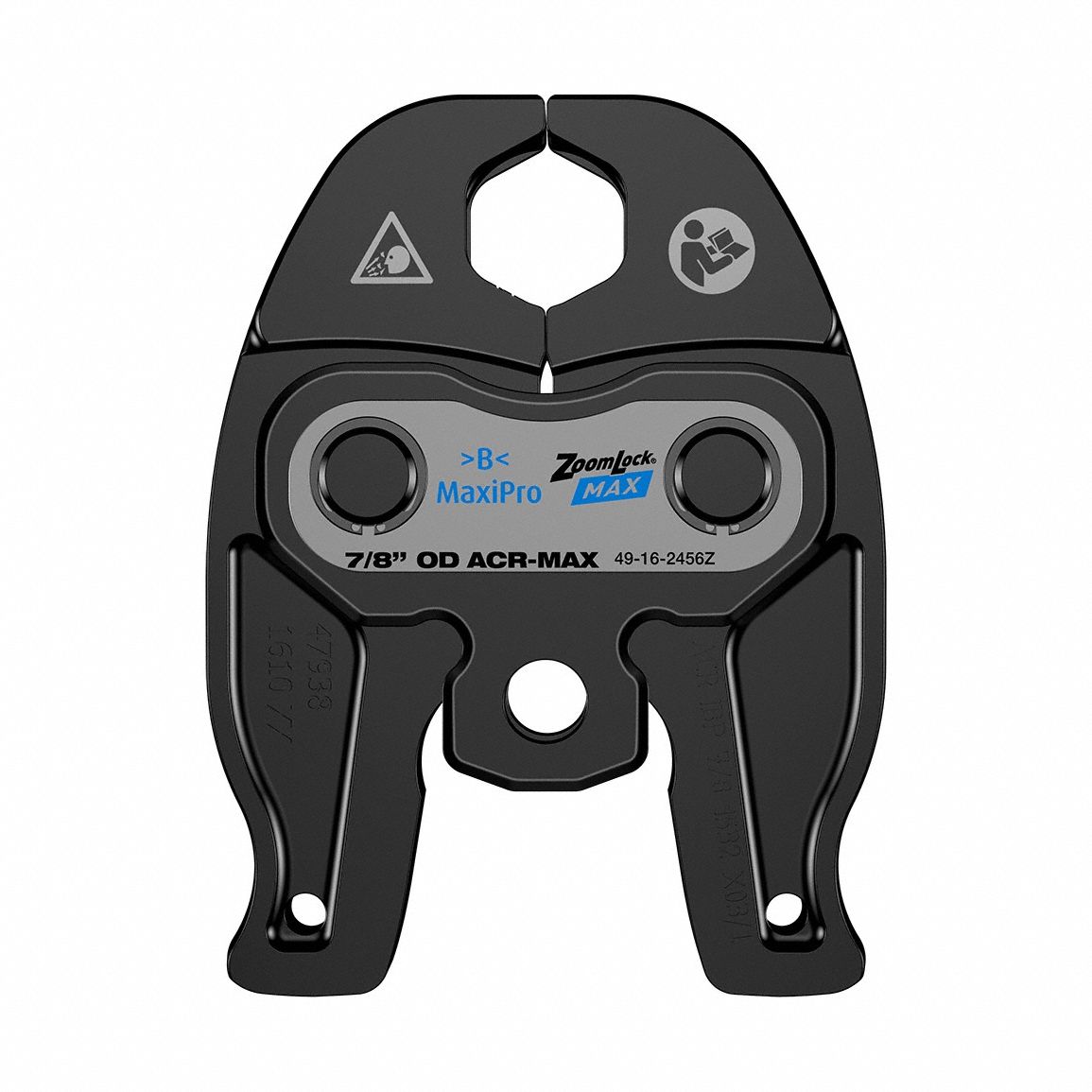 Press Jaw: 7/8 in Pipe, Forged Steel, For ZoomLock® MAX, Compact Tool Types