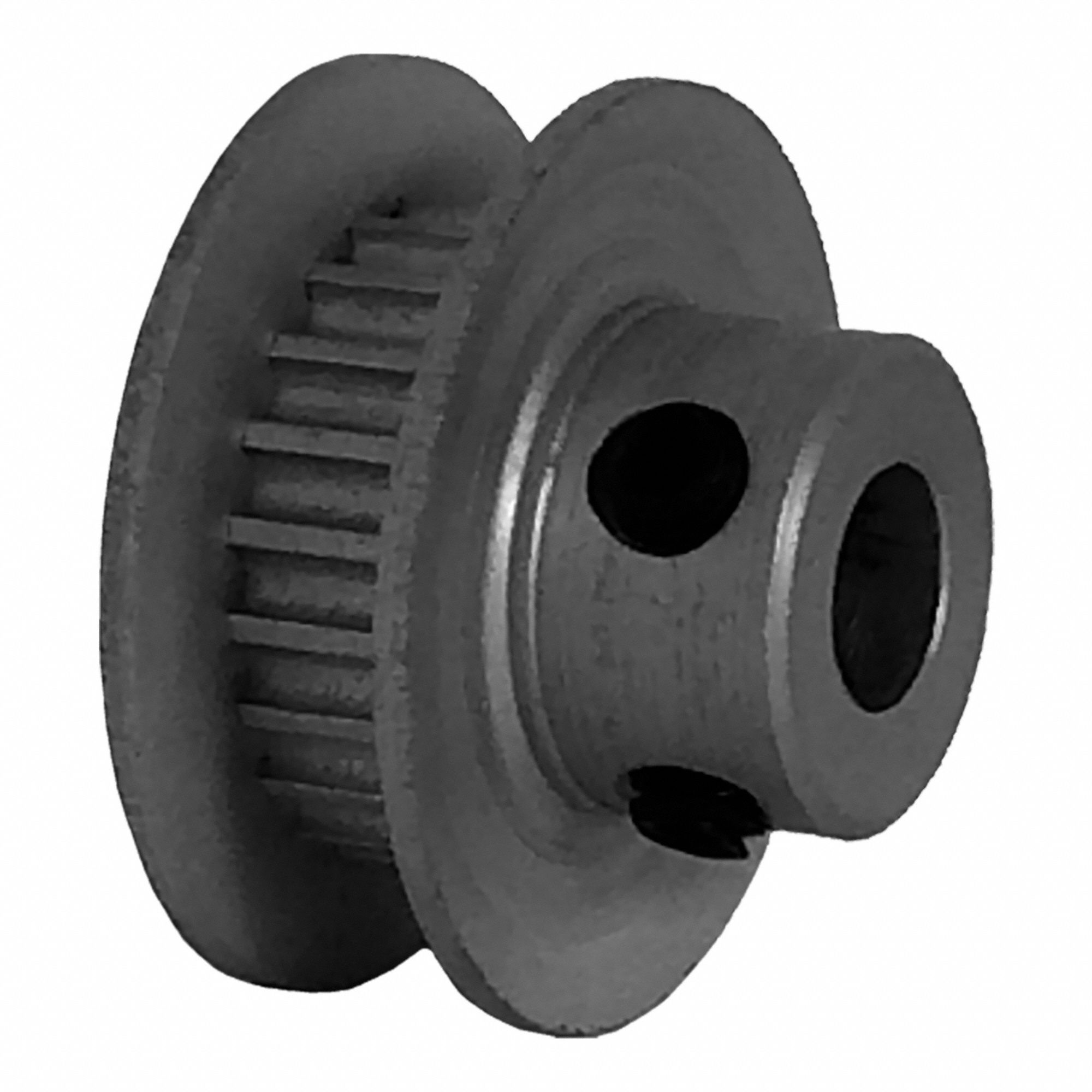 DAYTON Timing Pulley: Modified Curvilinear, Fixed, For GT Timing Belt Section, For 3 mm Belt Wd (MPN 22-2P03-6FA2). Key specifications — Brand: DAYTON; Finish: Clear Anodized; For Belt Series: Powerhouse®.