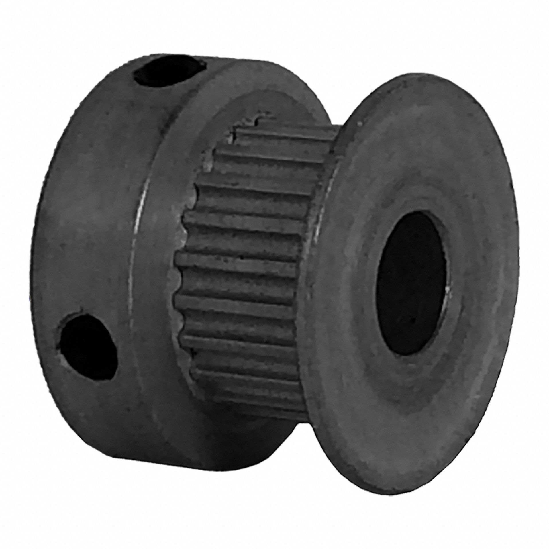 DAYTON Timing Pulley: Modified Curvilinear, Fixed, For GT Timing Belt Section, For 6 mm Belt Wd (MPN 22-2P06M6CA6). Key specifications — Brand: DAYTON; Finish: Clear Anodized; For Belt Series: Powerhouse®.