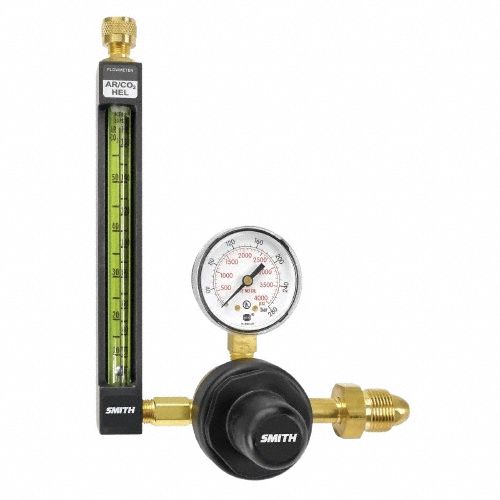 Flowmeter Regulator: CGA 580 Inlet, 5/8"-18 F RH Outlet, Flowmeter Regulator