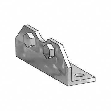 Foot Bracket: Flange/Foot Mount Type, Fits 100 mm Bore Dia, Stainless Steel, CG-L100SUS