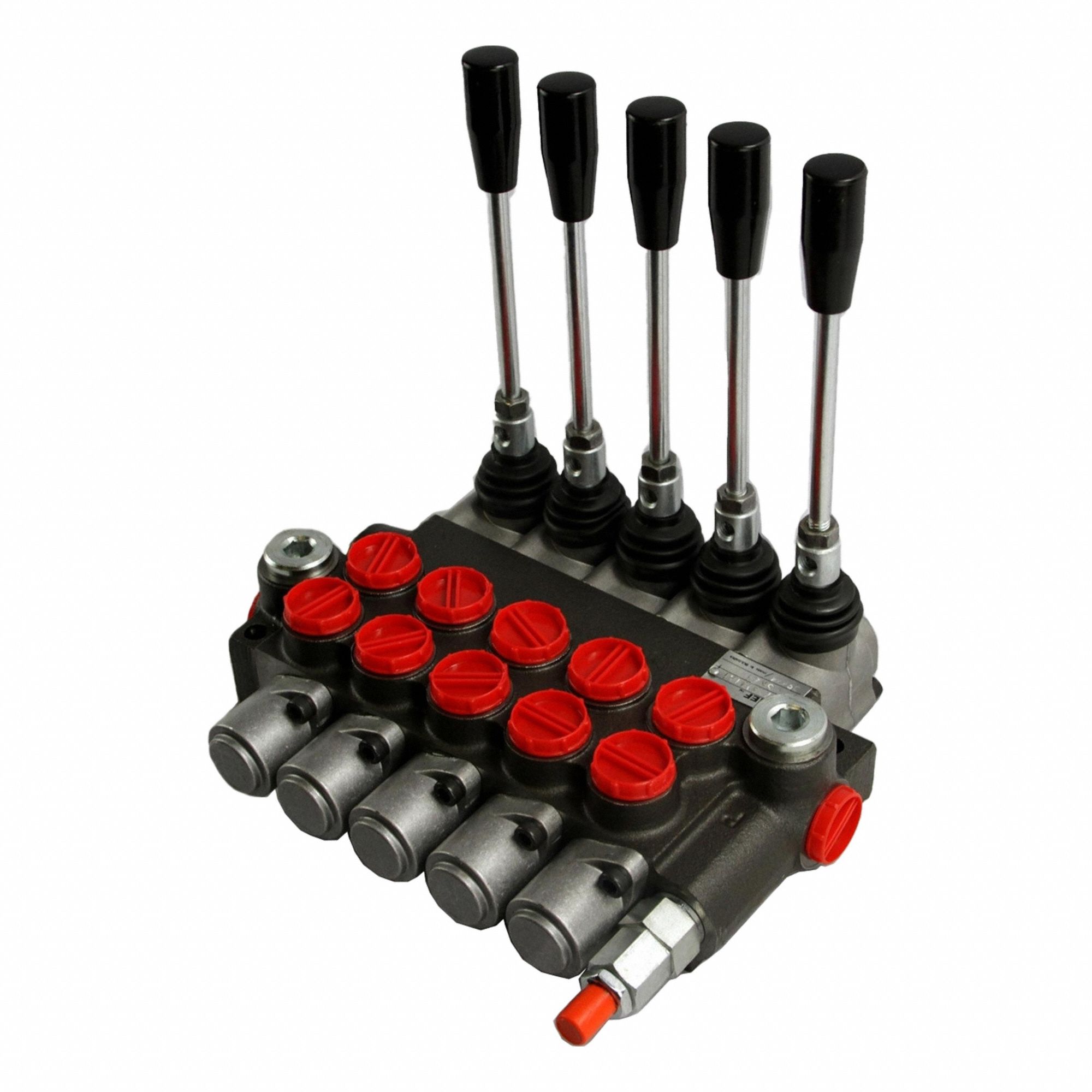 Hydraulic Directional Control Valve: Four-Way / Three Positions, Tandem Center, 5 Spools