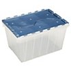 Clearview Attached-Lid Totes with Two-Piece Lids