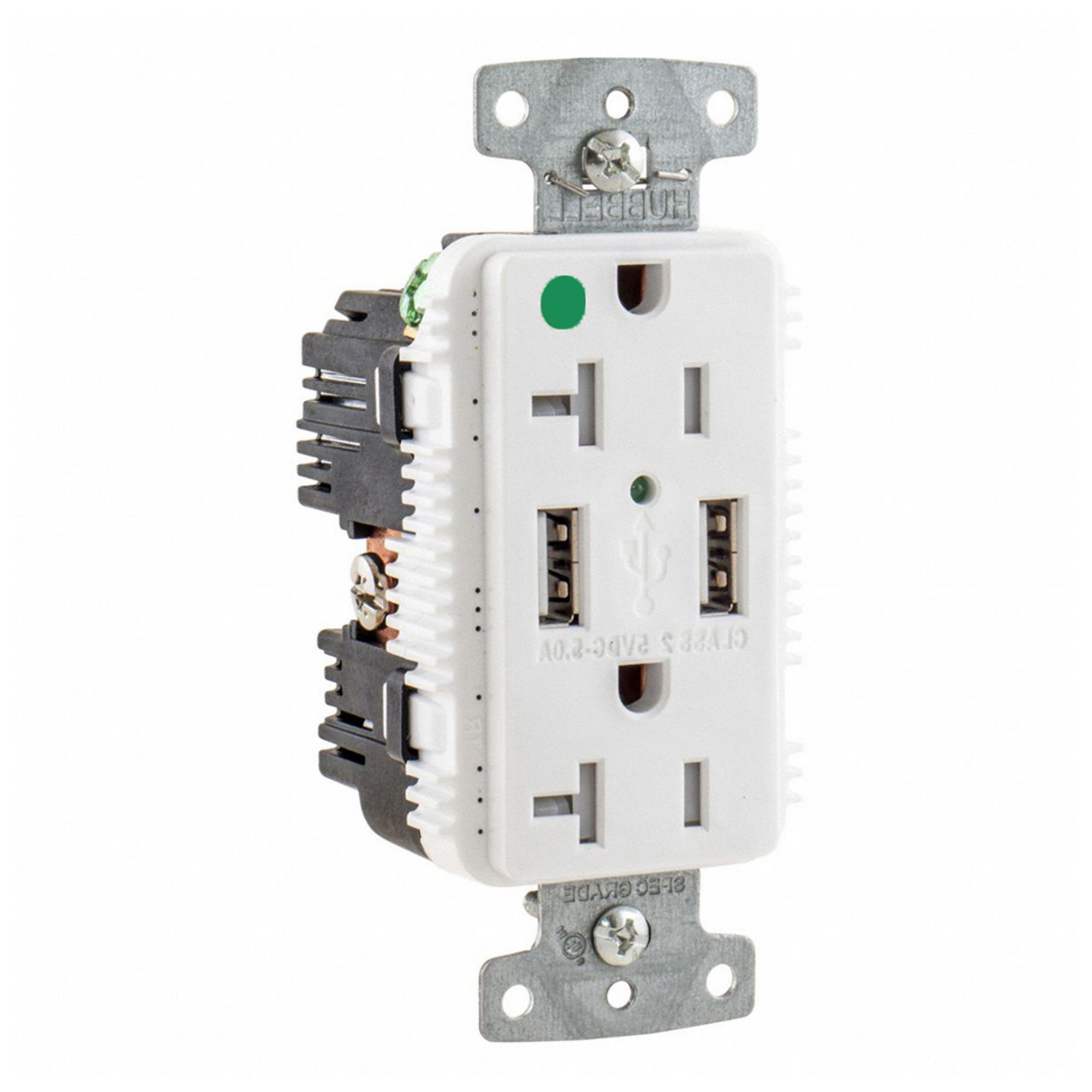 Combination NEMA Straight-Blade Receptacles with USB Ports