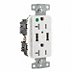 Decorator Duplex Receptacles with Type A USB Ports and Screw Terminations