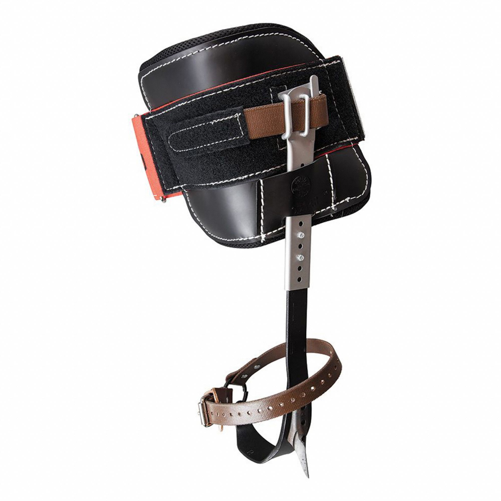 Pole Climbers: Steel, Leather, 15 in Climber Lg Min, 19 in Climber Lg Max, Std, 22°