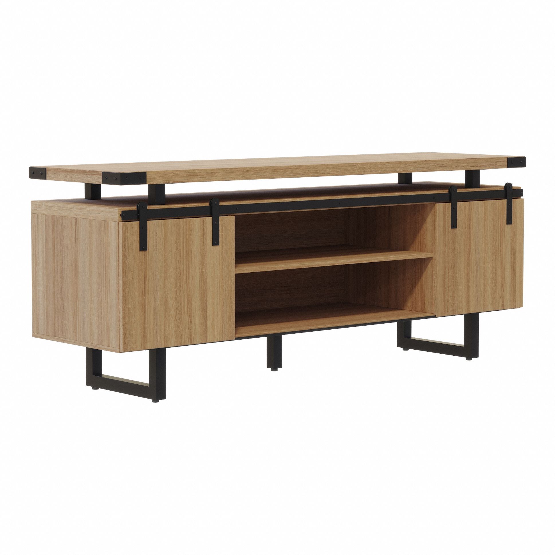 Storage Cabinet: Sand Dune, 72 in Overall Wd, 20 in Overall Dp