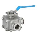 3-Way Stainless Steel Manual Ball Valves for Food & Beverage