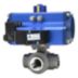 L-Port Stainless Steel Pneumatically-Actuated Ball Valves