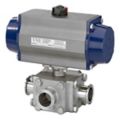3-Way Pneumatic Ball Valves for Food & Beverage