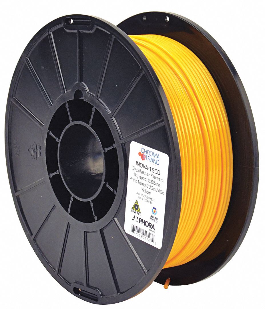 LULZBOT, 3 mm Dia, 1.00 kg Wt, 3D Printing Filament 221W96RMNY0023