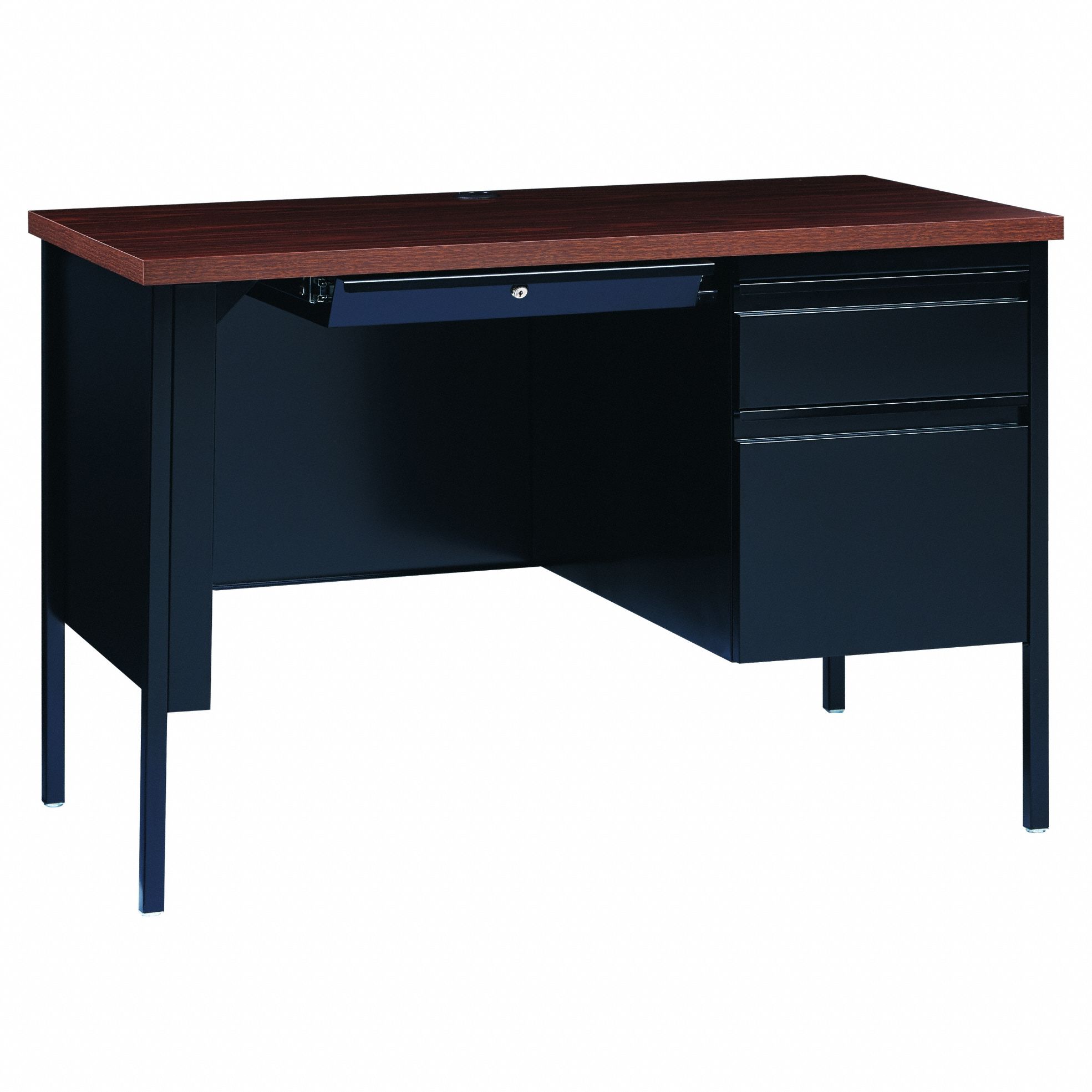 OFFICE DESK 24X45 RH PED DESK BL/WAL