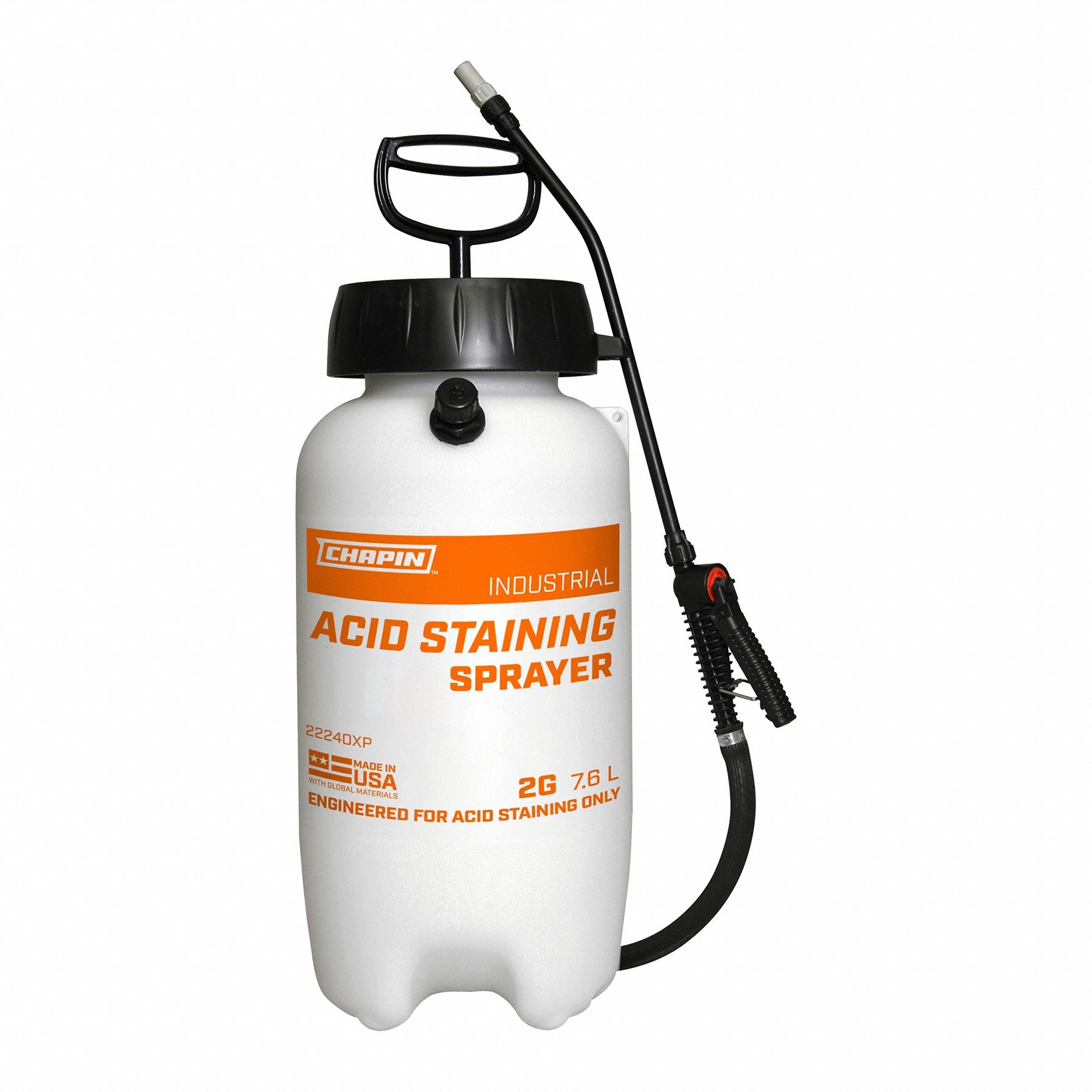 HANDHELD SPRAYER, SPOT, 2 GALLON TANK, POLY TANK, 25 FT MAX SPRAY DISTANCE, 60 PSI, ADJUSTABLE NOZZLE