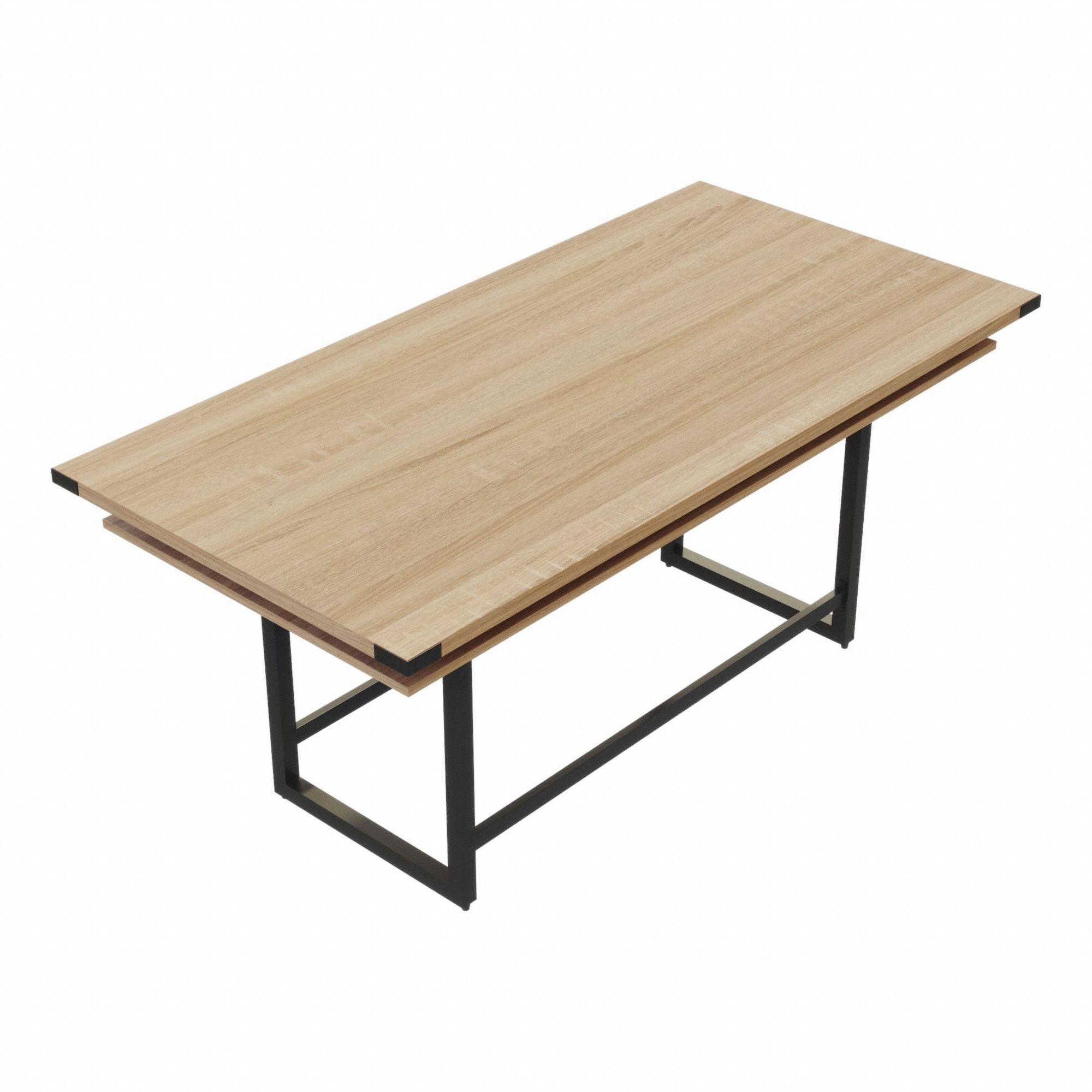 Conference Table: Rectangle, Fiberboard, Sand Dune, 47 1/4 in Overall Lg, 96 in Overall Wd