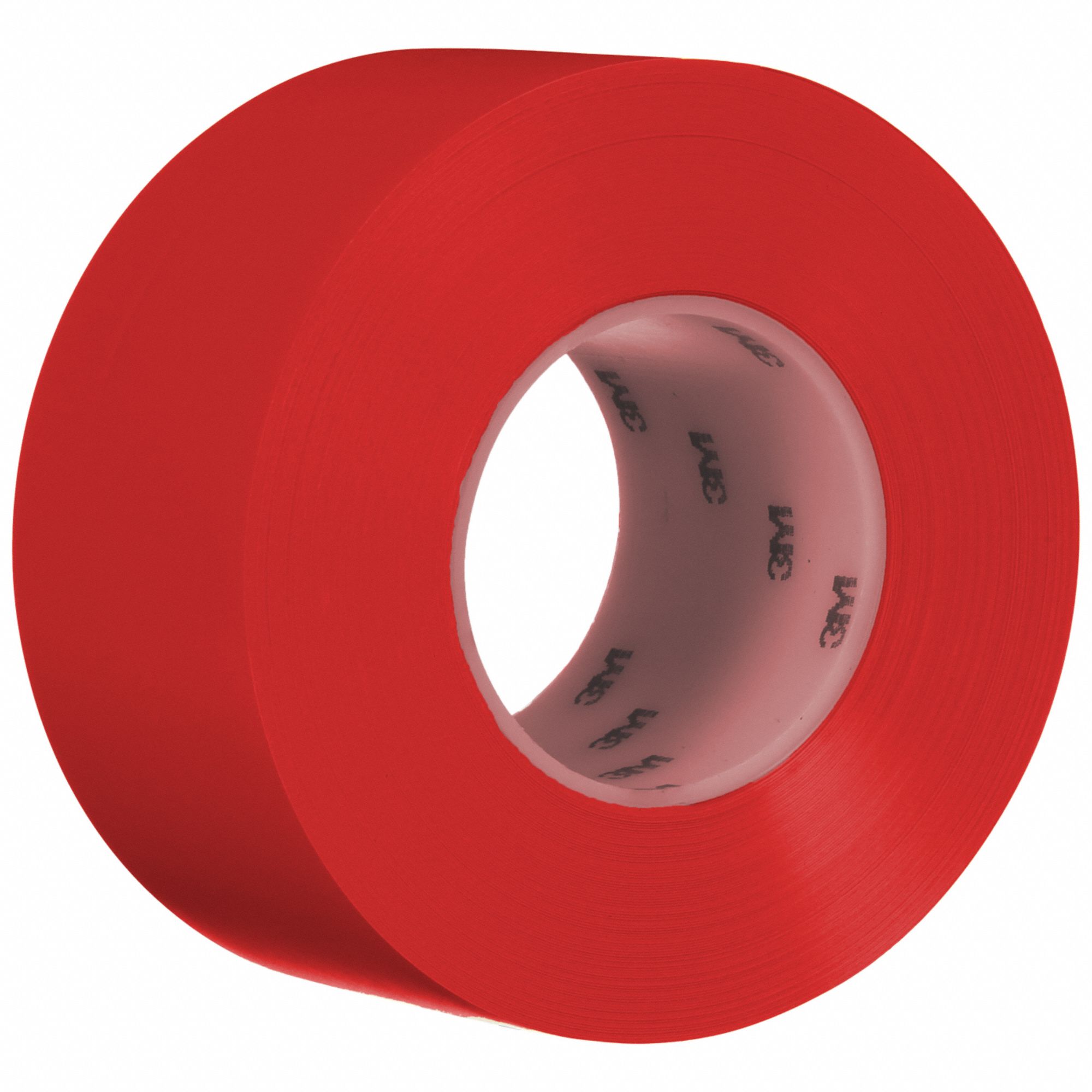 Floor Marking Tape: Liner-Less Tape, Solid, Red, 3 in x 108 ft, 33 mil Tape Thick, 3M, 4 PK