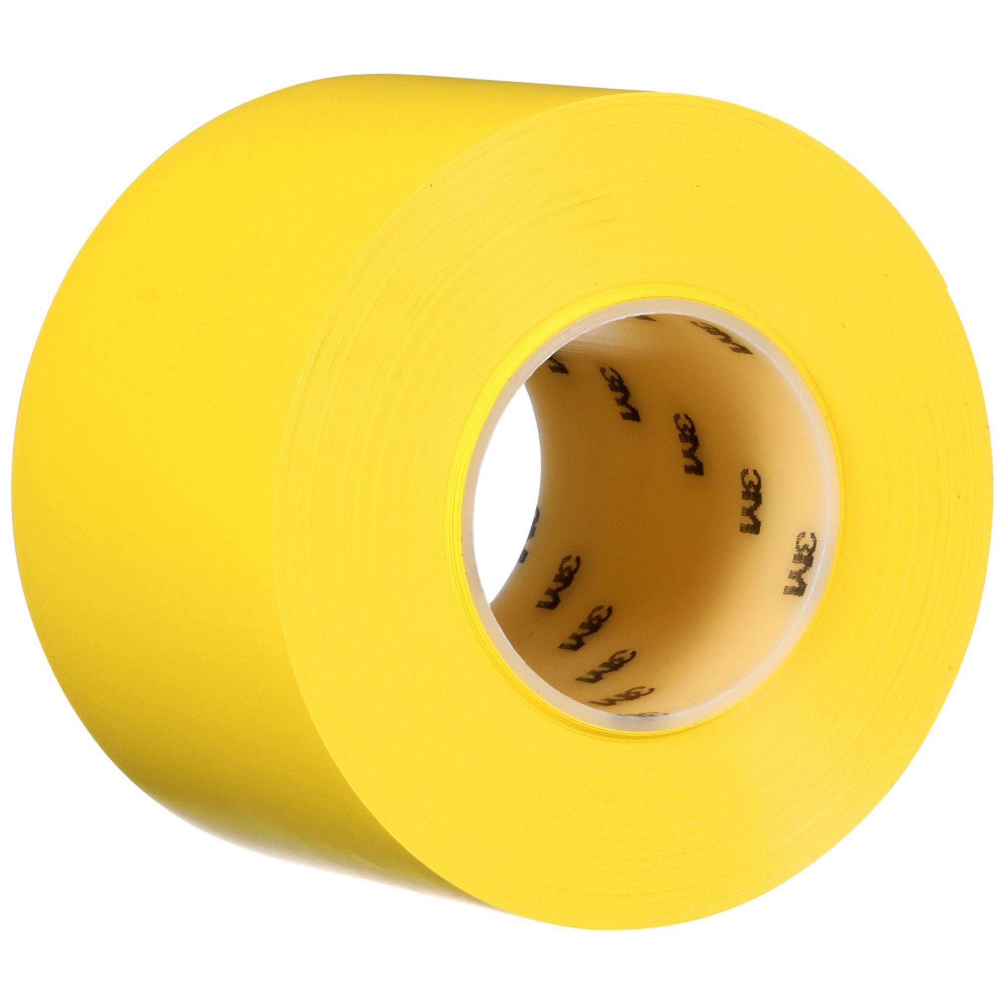 Floor Marking Tape: Liner-Less Tape, Solid, Yellow, 4 in x 108 ft, 33 mil Tape Thick, 3M, 3 PK