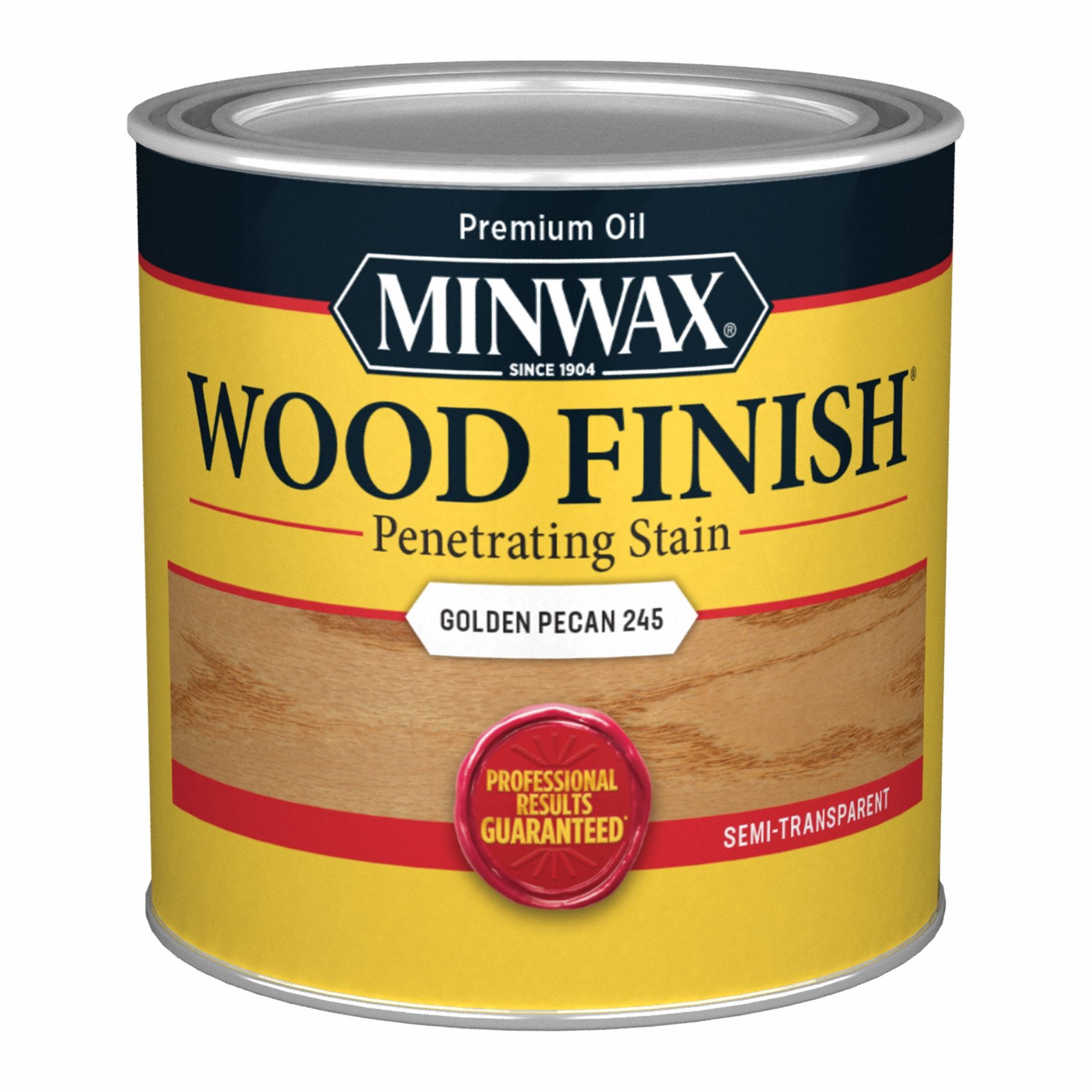 Wood Stain: Wood Stain, Interior, Oil, 0.5 pt Container Size, Wood, Golden Pecan, Wood Finish