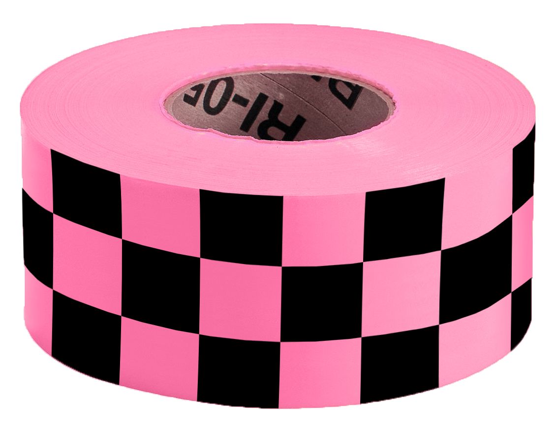 Presco - Pdwr - 1-3/16 x 300' White/Red Polka Dot PVC Flagging Tape