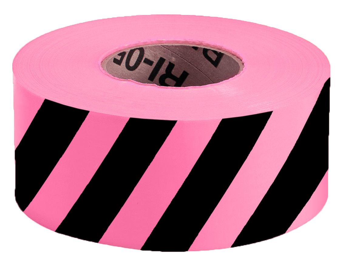 Pink Flagging Tape, 1-1/8in x 150ft