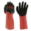 A4 Cut-Level & Level 1 Impact-Rated Nitrile Chemical-Resistant Gloves with Palm-Dipped Nitrile Coating & HPPE Liner, Supported