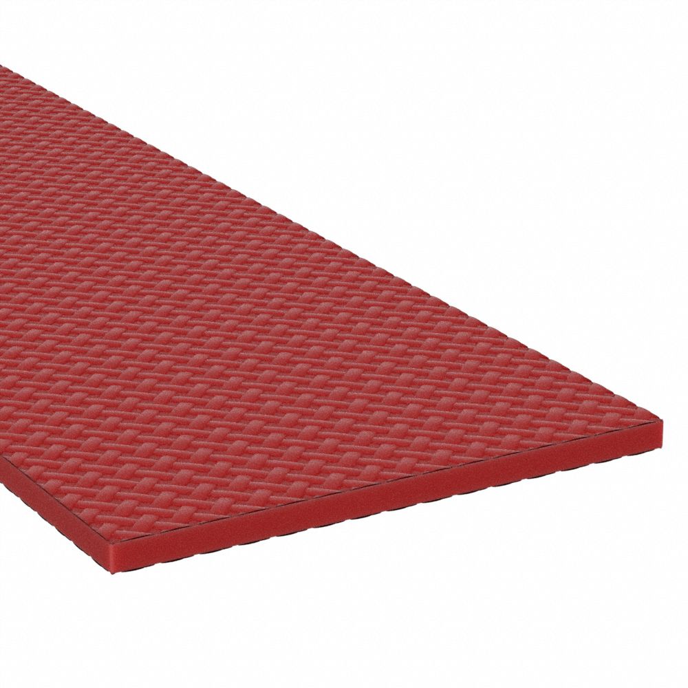  Red Silicone Rubber Sheet,Commercial Grade 60A,12 x 12