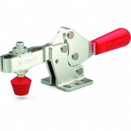 Toggle Clamp: Std Horizontal  Handle, Flange Base Mounting, 500 lbf Holding Capacity - Max