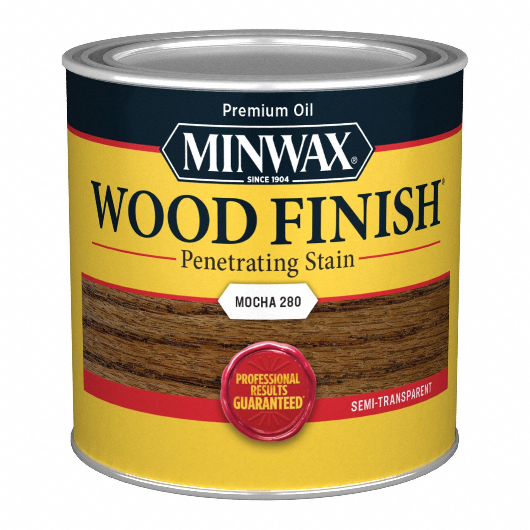 Wood Stain: Wood Stain, Interior, Oil, 0.5 pt Container Size, Wood, Mocha, Semi-Transparent