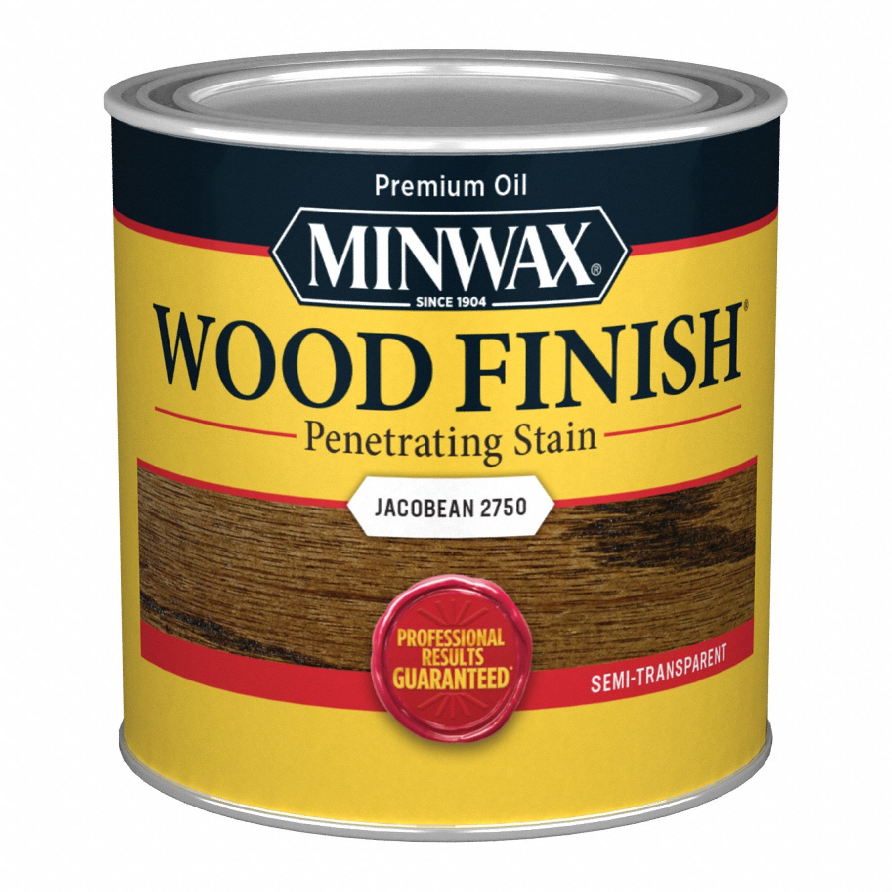 Wood Stain: Wood Stain, Interior, Oil, 0.5 pt Container Size, Wood, Jacobean, Wood Finish