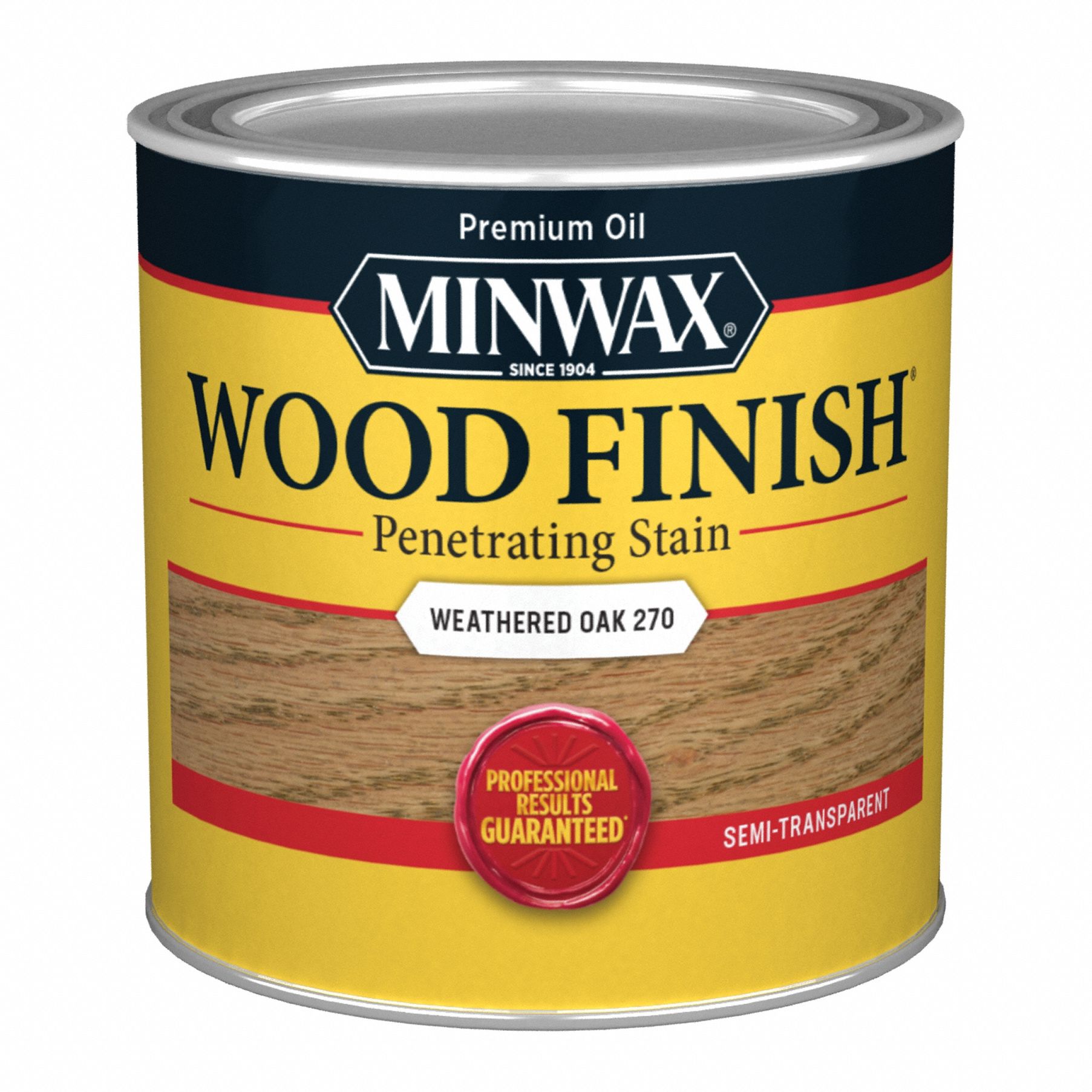 Wood Stain: Wood Stain, Interior, Oil, 0.5 pt Container Size, Wood, Weathered Oak