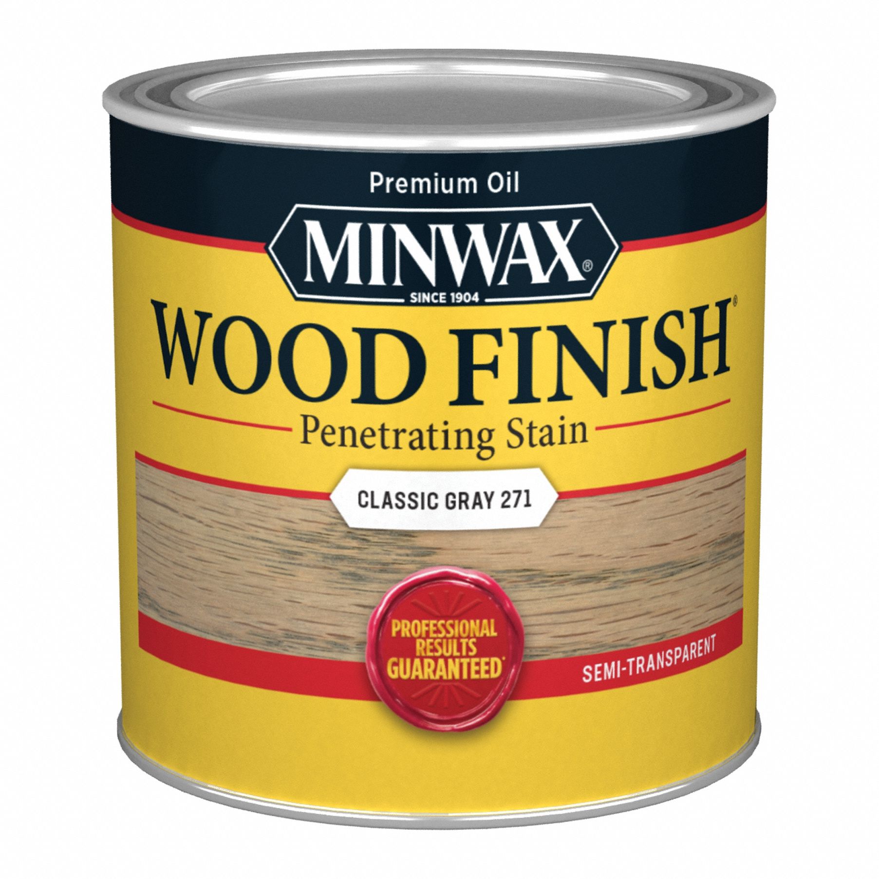 Wood Stain: Wood Stain, Interior, Oil, 0.5 pt Container Size, Wood, Classic Gray, Wood Finish
