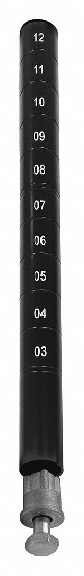 Wire Shelving Post, 63" H Post, Blk Epoxy