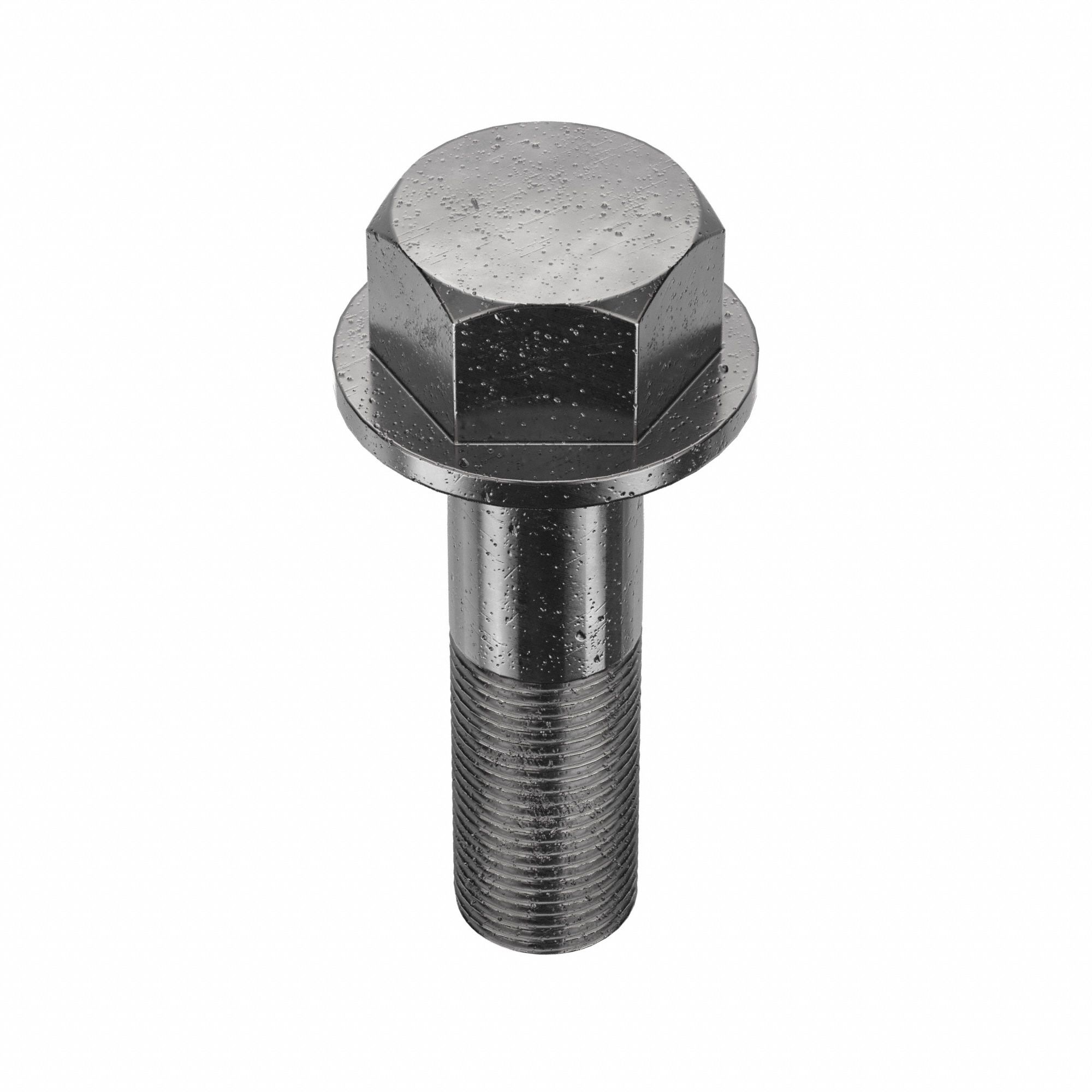 Flange Bolts: Std, Steel, Grade 8, Black Oxide, 1 3/4 in lg, Partially Threaded, Inch, 25 PK
