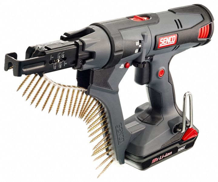 SENCO Screw Gun Kit, Cordless, 1/4 in Drive Size, 5,000 RPM 22A489