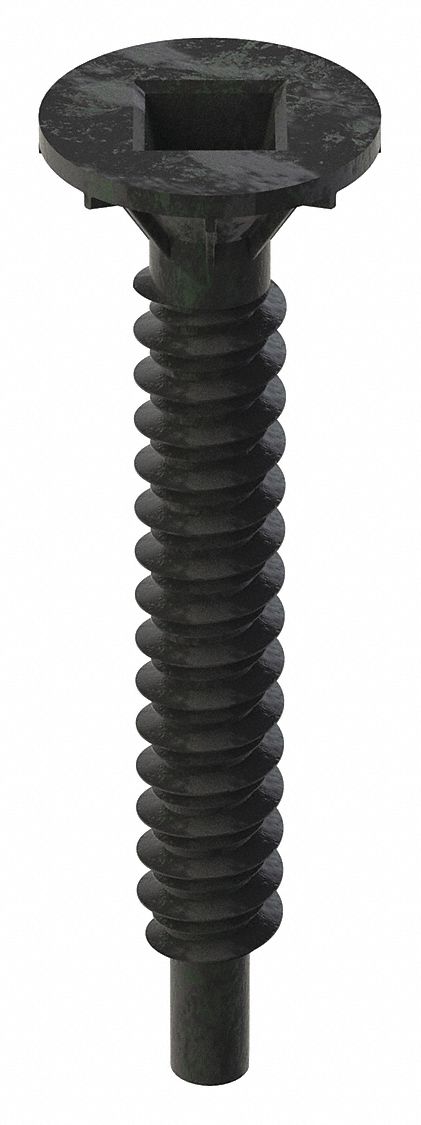 Multi-Material Screw: Multi-Material Screw, #8 Screw Size, 1 1/4 in Lg, Steel, Plain, Flat, 1, 000 PK