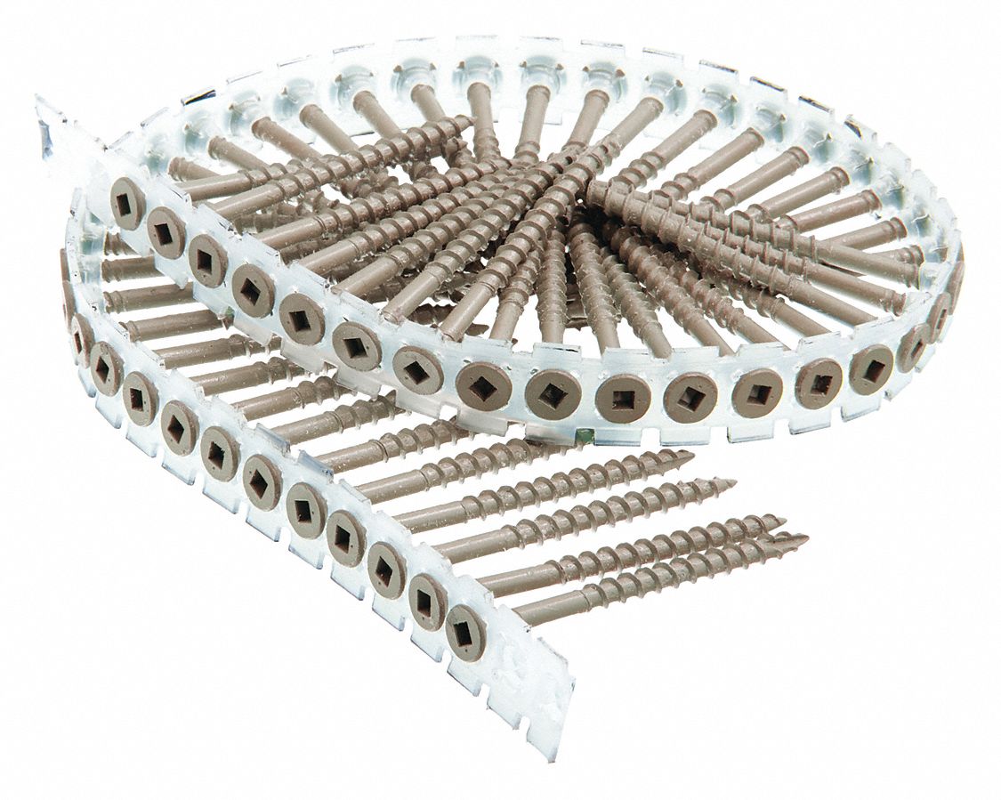 SENCO Screws Deck Screw, 8 Screw Size, 2 13/16 in Lg, Stainless Steel
