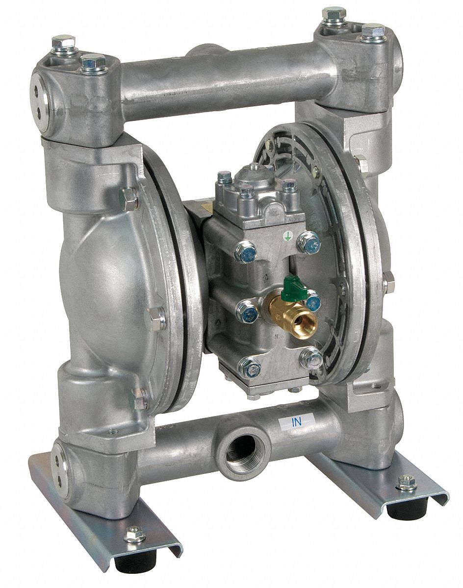 DAYTON Double Diaphragm Pump, 46 gpm Max. Flow, Buna N, 1 in 22A593