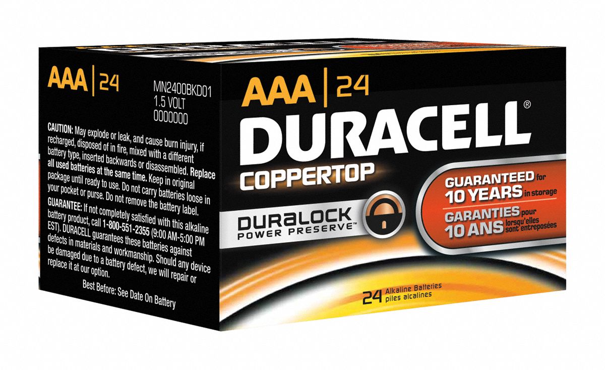 Alkaline MN2400BKD PK24 Duracell AAA Standard Battery