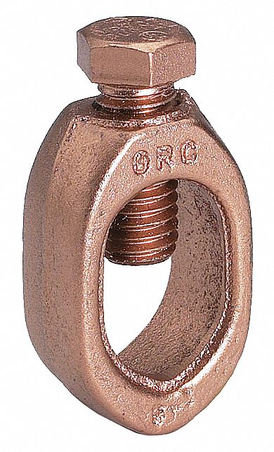 Grounding Connector: Copper, 10 AWG SOL/12 to 1 AWG STR Grounding Wire Size, 1 Grounding Wires