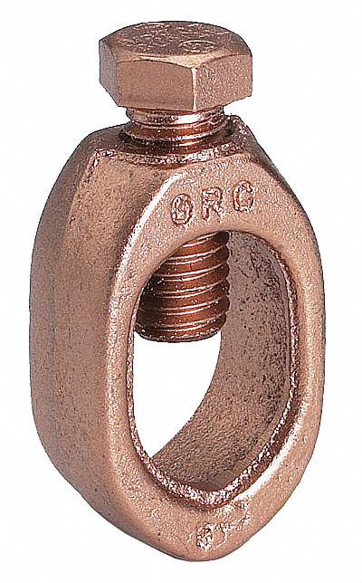 GROUNDING CONNECTOR, COPPER, 8 AWG SOL/8 TO 1/0 AWG STR GROUNDING WIRE SIZE, 1 GROUNDING WIRES