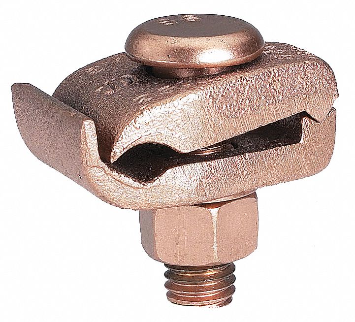 GROUNDING CONNECTOR, COPPER, ¼ IN BAR, 1 GROUNDING WIRES, 15/16 IN OVERALL L