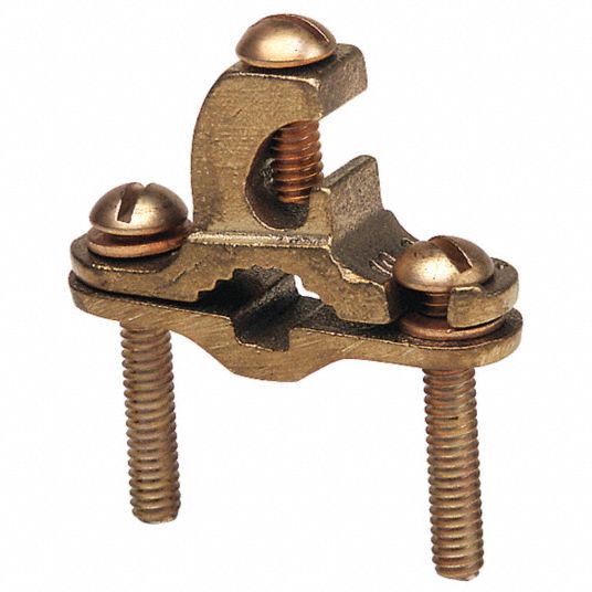 BURNDY Grounding Connector Copper, 10 to 2 AWG STR Grounding Wire Size