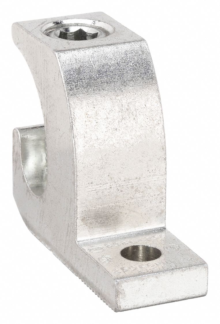 Wire Connector: 6 AWG – 250 kcmil Wire Sizes, 7/16 in Stud Size, Tin-Plated Aluminum Lug Body