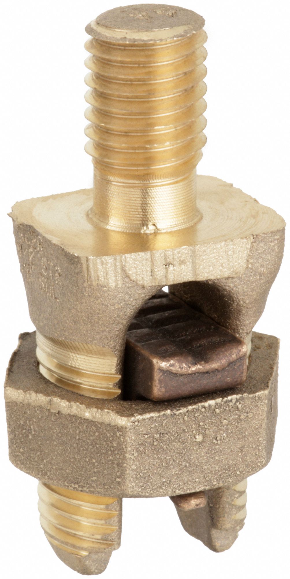 GROUNDING SPLIT BOLT CONNECTOR WITH STUD, COPPER ALLOY, 1 GROUNDING WIRES, KC28B1