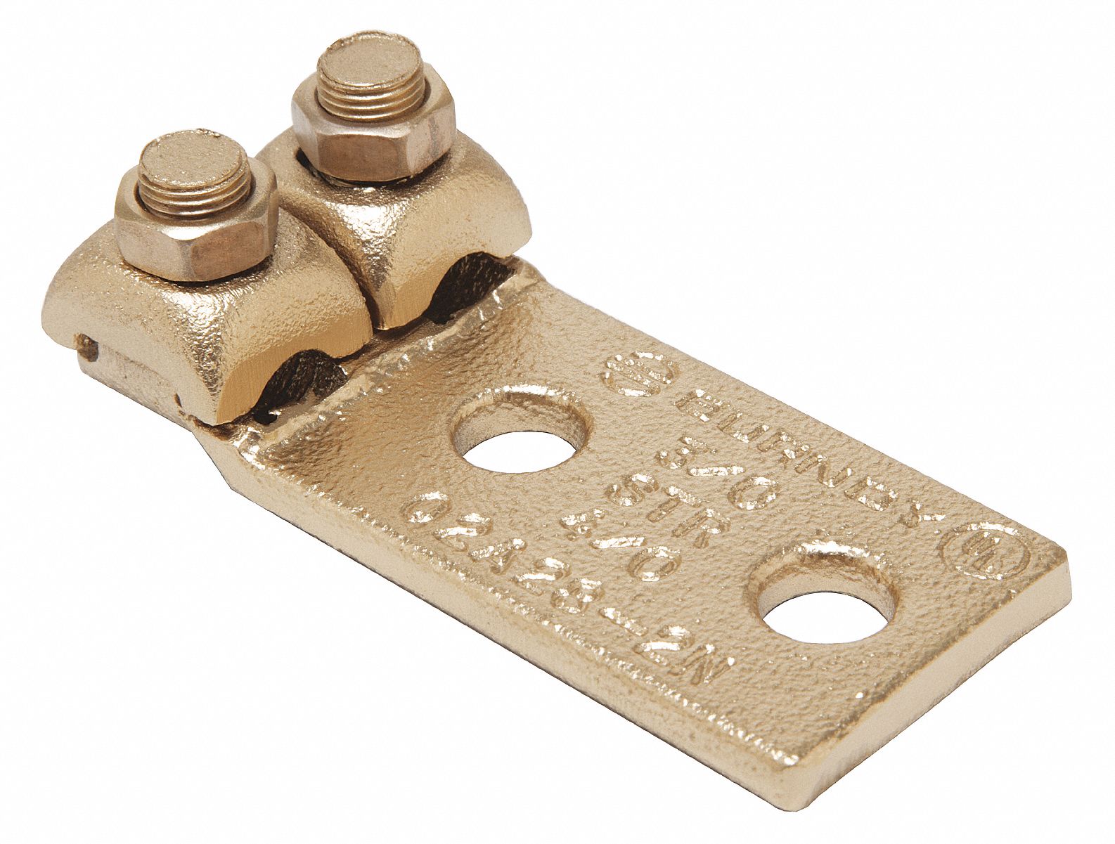 BURNDY Mechanical Connector, Terminal, No. of Conductors 2, 2/0 AWG Stranded Max. Conductor Size