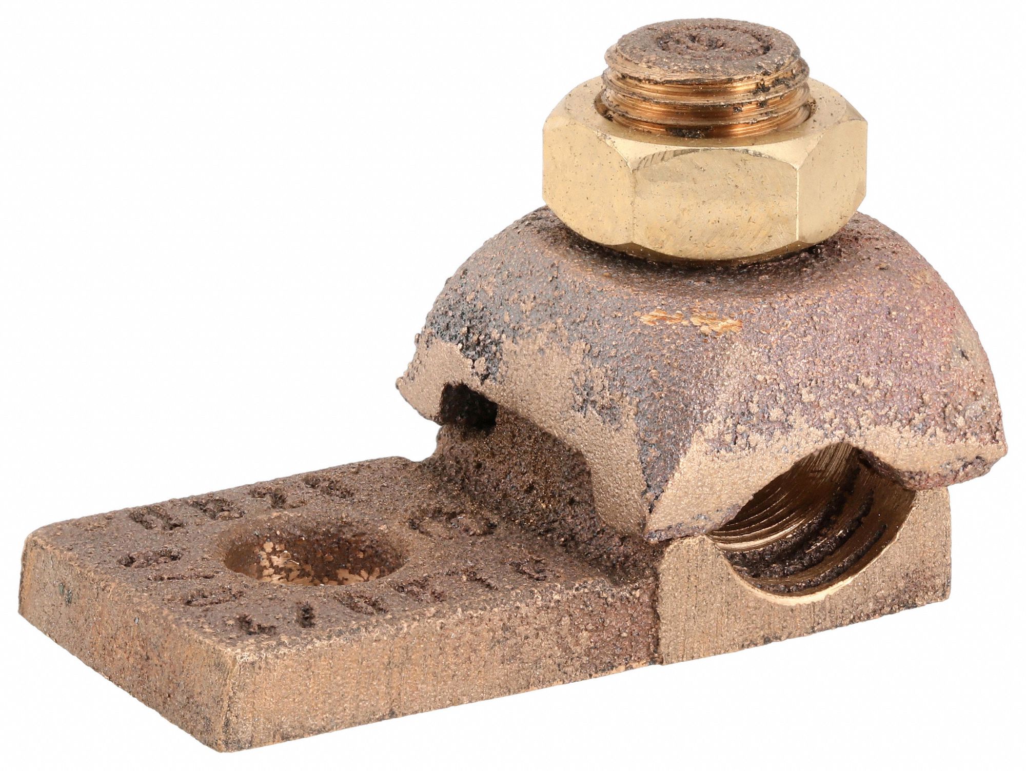 Wire Connector: 3/0 AWG – 4/0 AWG Wire Sizes, 3/8 in Stud Size, Unplated Copper Lug Body