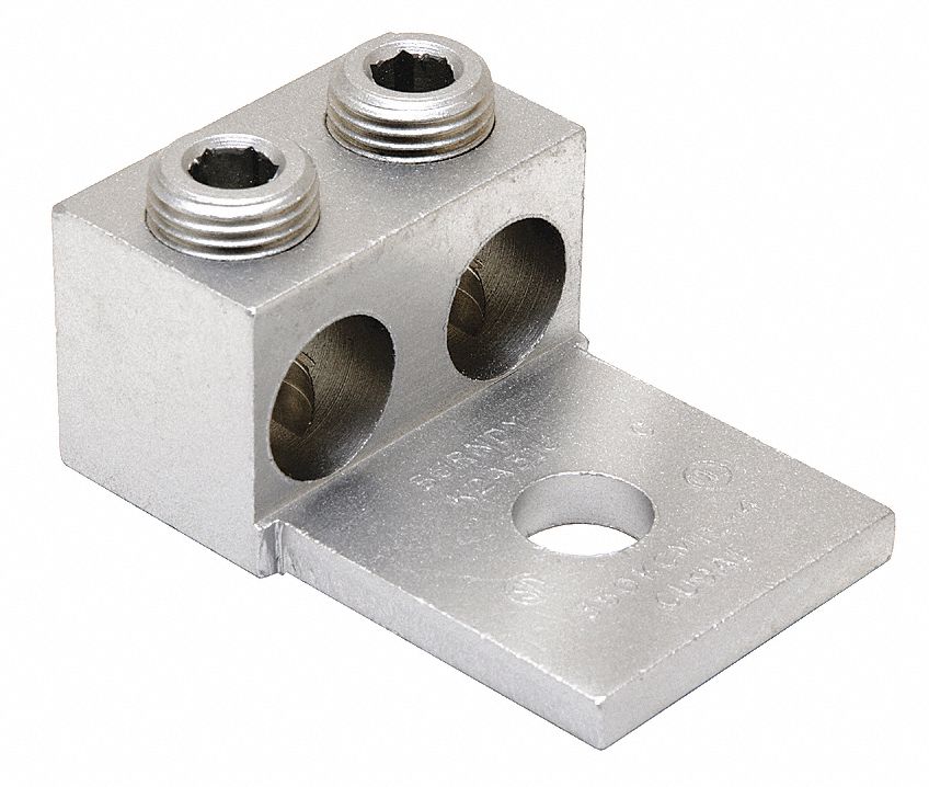 BURNDY Mechanical Connector, Lug, No. of Conductors 2, 350 kcmil