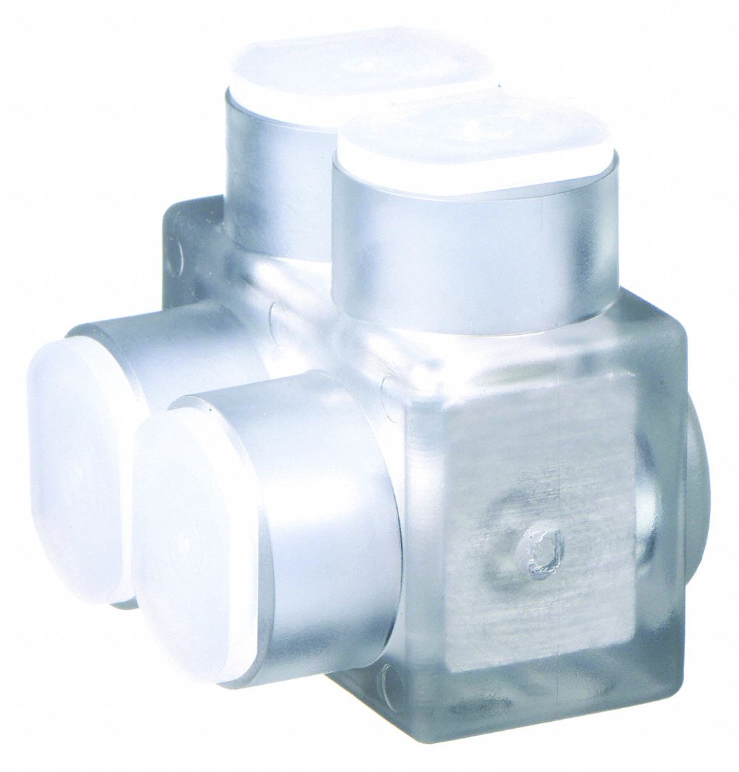 Multitap Connector: 2 Port, Single-Sided Entry, 14 AWG – 2/0 AWG Wire Size, Clear