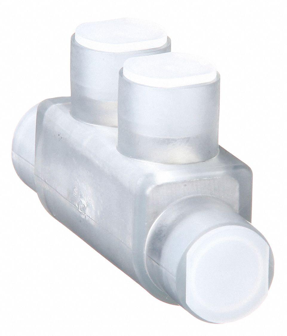 Multitap Connector: 2 Port, Double-Sided Entry, 10 AWG – 250 kcmil Wire Size, Clear