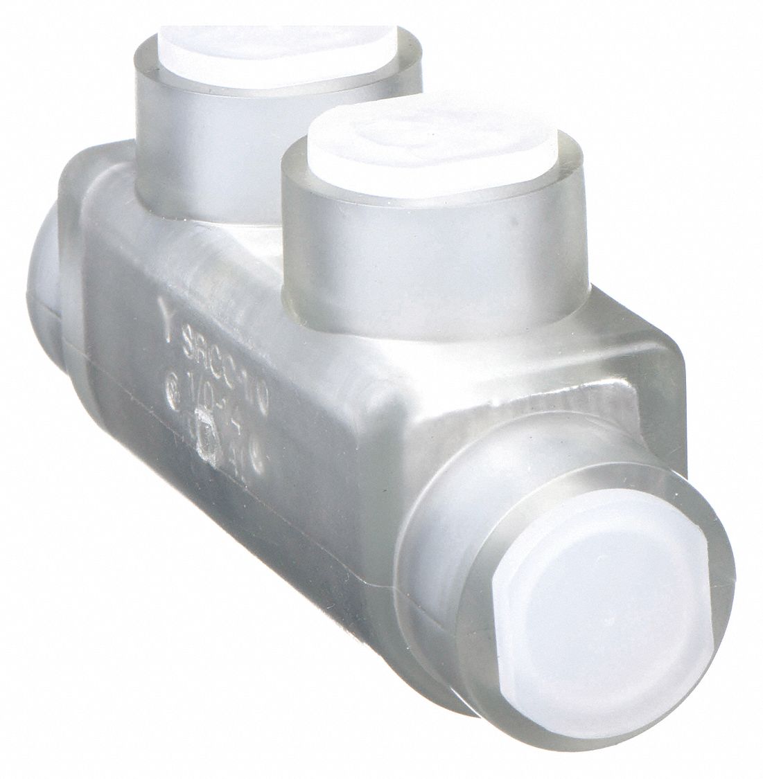 Multitap Connector: 2 Port, Double-Sided Entry, 14 AWG – 1/0 AWG Wire Size, Clear