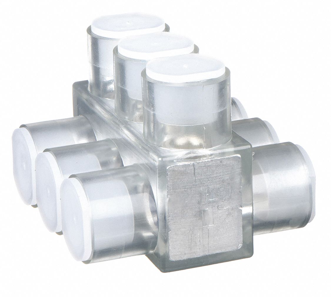 BURNDY, Clear, 3 Ports, Insulated Multitap Connector 22C251BIBD2503